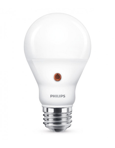 Bec LED cu senzor lumina Philips, E27, 6.5W (60W), 806 lm, A++