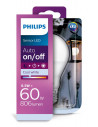 Bec LED cu senzor lumina Philips, E27, 6.5W (60W), 806 lm, A++