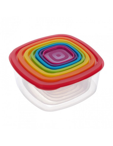 SET 7 CASEROLE PATRATE CU CAPACE, JOY, VANORA HOME,VN-FR-SQ7