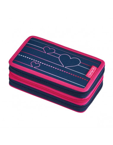 50021055,Penar Echipat Herlitz, 3 fermoare, 31 Piese, Motiv Heartbeat