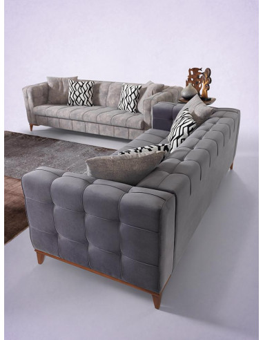 CANAPEA HEINNER 3L MIRA GREY,HR-S3MIRA-GREY