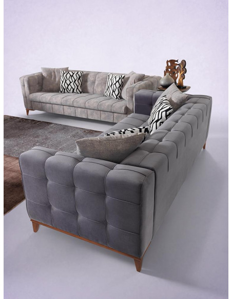 CANAPEA HEINNER 3L MIRA GREY,HR-S3MIRA-GREY