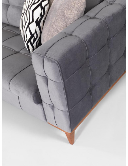 CANAPEA HEINNER 3L MIRA GREY,HR-S3MIRA-GREY
