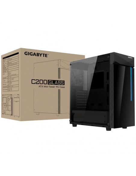 Carcasa GIGABYTE C200 GLASS, Mid-Tower, fara sursa, ATX