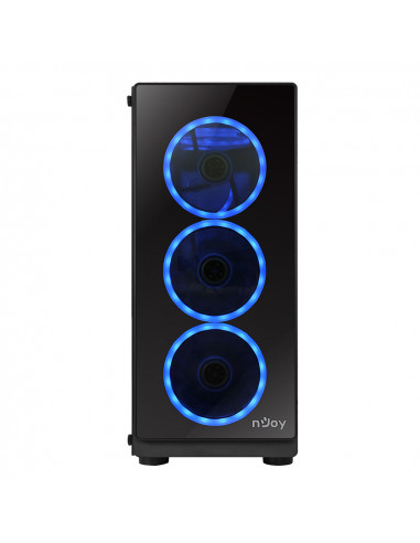 Carcasa nJoy Zollux Middle Tower ATX, Transparent Glass