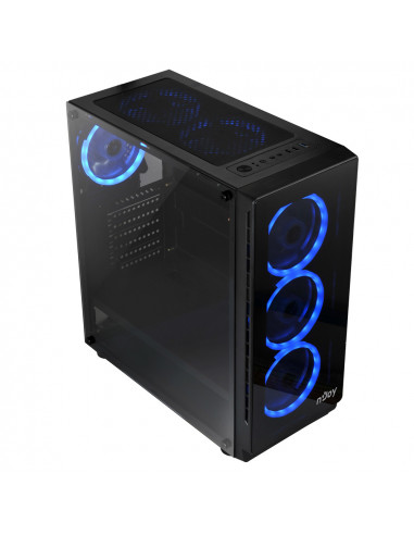 Carcasa nJoy Zollux Middle Tower ATX, Transparent Glass