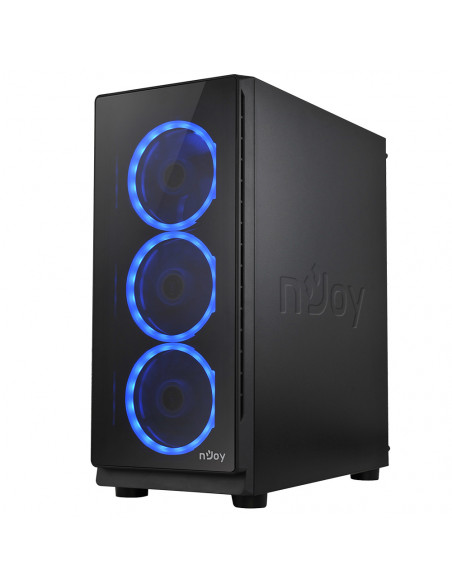 Carcasa nJoy Zollux Middle Tower ATX, Transparent Glass