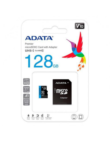 AUSDX256GUICL10-RA,Card de Memorie MicroSD ADATA Premier, 256GB, Adaptor SD, Class 10
