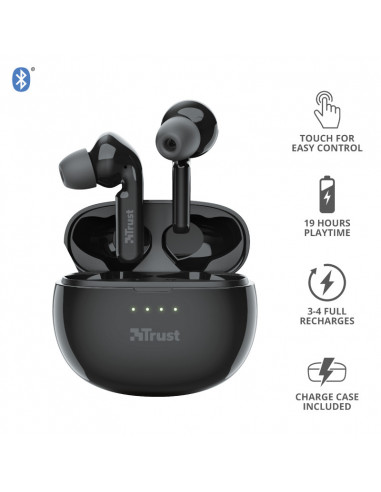 Casti cu microfon Trust Nika Compact Bluetooth, negru,TR-23839