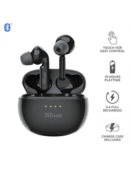Casti cu microfon Trust Nika Compact Bluetooth, negru,TR-23839