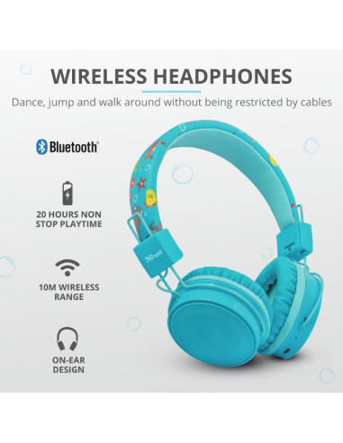 Casti cu microfon Trust Comi Kids, Bluetooth Wireless