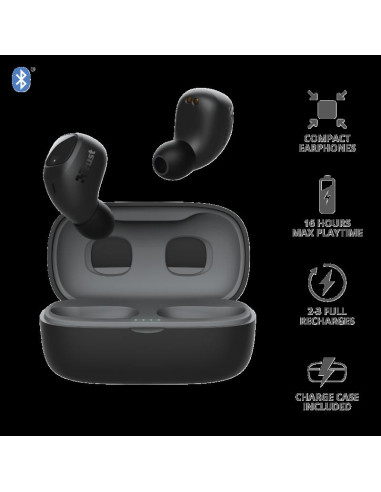 Casti cu microfon Trust Nika Compact Bluetooth Earphones