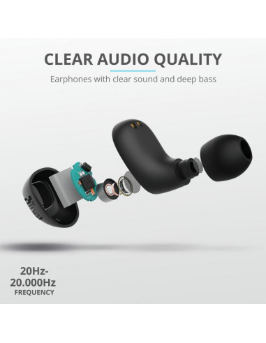 Casti cu microfon Trust Nika Compact Bluetooth Earphones