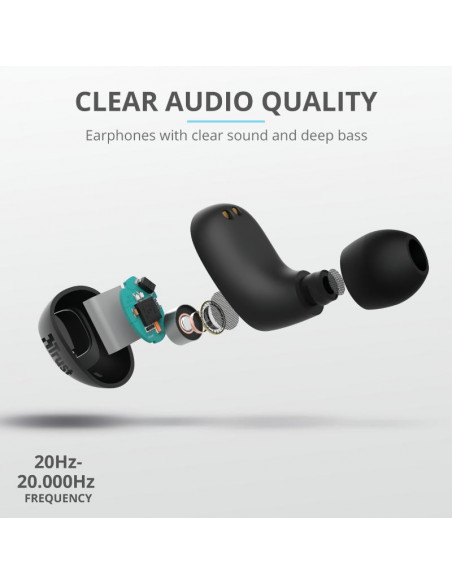 Casti cu microfon Trust Nika Compact Bluetooth Earphones