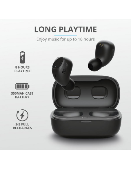 Casti cu microfon Trust Nika Compact Bluetooth Earphones