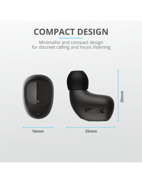 Casti cu microfon Trust Nika Compact Bluetooth Earphones