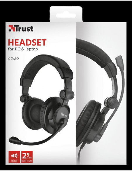 Casti cu microfon Trust Como, negru,TR-21658