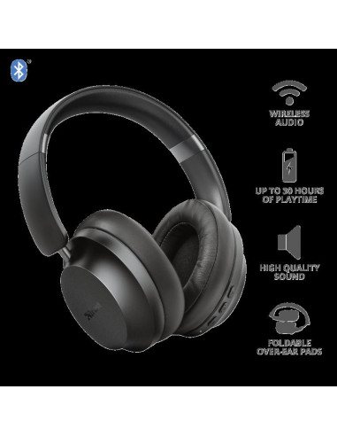 Casti Trust Action Eaze Bluetooth Wireless, negru,TR-23550
