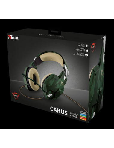 Casti cu microfon Trust GXT 322C Carus Gaming Headset, jungle