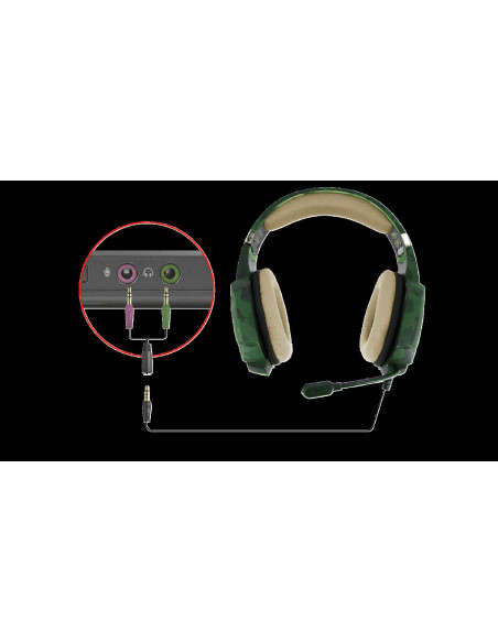 Casti cu microfon Trust GXT 322C Carus Gaming Headset, jungle