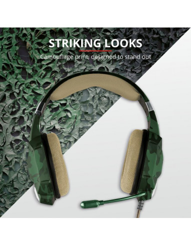 Casti cu microfon Trust GXT 322C Carus Gaming Headset, jungle