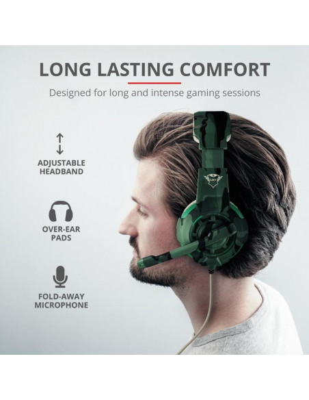 Casti cu microfon Trust GXT 310C Radius Gaming Headset, jungle
