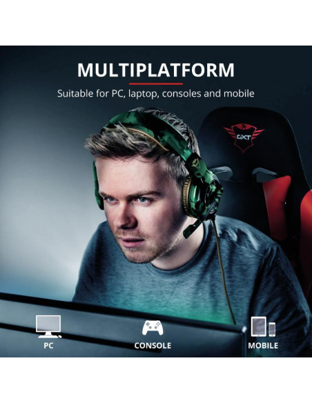 Casti cu microfon Trust GXT 310C Radius Gaming Headset, jungle