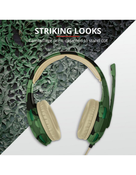 Casti cu microfon Trust GXT 310C Radius Gaming Headset, jungle