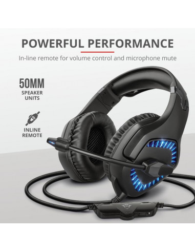 Casti cu microfon Trust GXT 460 Varzz Illuminated Gaming