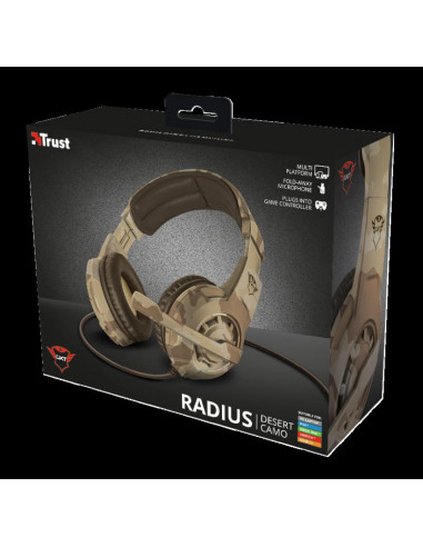 Casti cu microfon Trust GXT 310D Radius Gaming Headset, desert
