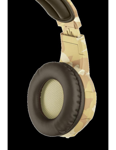 Casti cu microfon Trust GXT 310D Radius Gaming Headset, desert