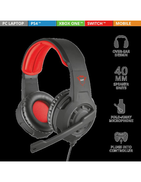 Casti cu microfon Trust GXT 310 Radius Gaming, negru,TR-21187