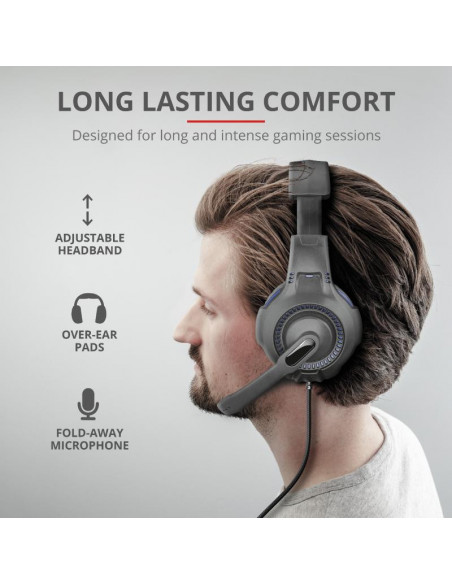 Casti cu microfon Trust GXT 307B Ravu Gaming PS4, negru,TR-23250