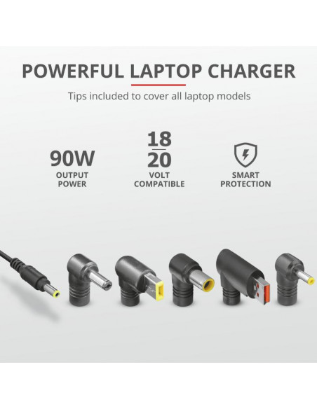 Incarcator Laptop Trust Maxo 90W Laptop Charger for