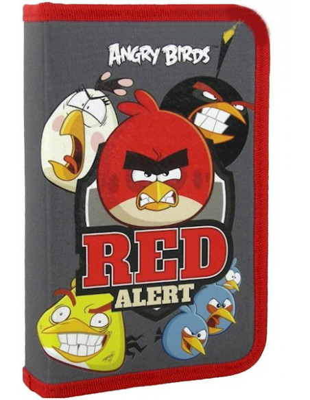 Penar neechipat, 1 fermoar, cu motiv Angry Birds Red