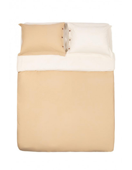 Lenjerie de pat King Size BBC organic 200TC - Bej Square