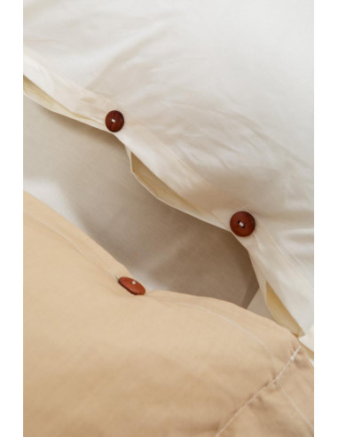 Lenjerie de pat King Size BBC organic 200TC - Bej Square