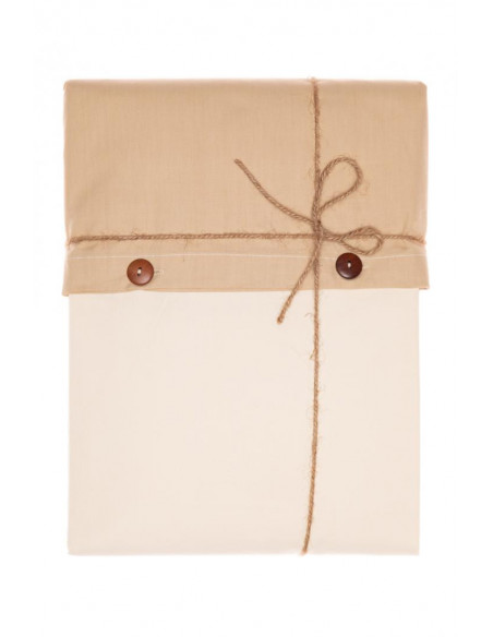 Lenjerie de pat King Size BBC organic 200TC - Bej Square
