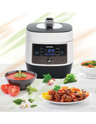 Multicooker cu gatire la presiune Heinner HPCK-6WH, capacitate