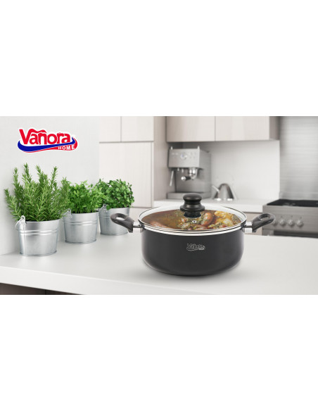 SEMIOALA ALUMINIU+CAPAC 22x10 CM,3L,SOLE, VANORA HOME,VN-MSF-22S