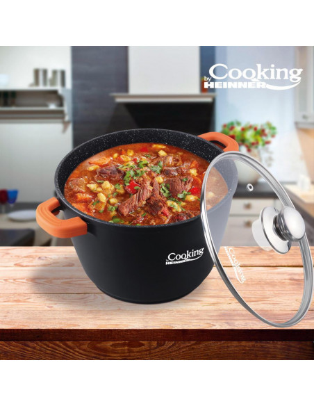 OALA ALUMINIU TURNAT+CAPAC, 28 cm x 20 cm, 10 L, DARK LINE