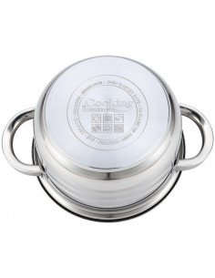 SEMIOALA INOX+CAPAC, 18X10.5 CM, 2.5 L, MYRA, COOKING BY 2