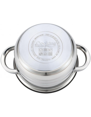 SEMIOALA INOX+CAPAC, 18X10.5 CM, 2.5 L, MYRA, COOKING BY