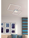 Plafoniera LED integrat Trio Hydra Square, cu intrerupator