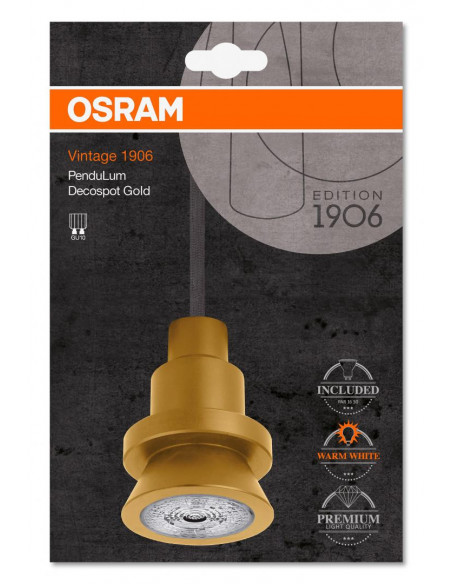 Pendul pentru iluminat Osram, GU10, 6.1W, lumina calda(2700K)
