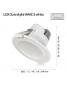 L091320004,Panou Led 2R rotund, Wave R205, IP44, 25W, temperatura de lumina reglabila(3000K/4000K/6000K), 2400/2500/2500 lumeni,