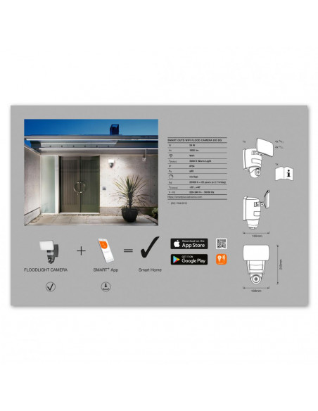 Proiector Led pentru exterior Ledvance SMART+ FLOOD CAMERA
