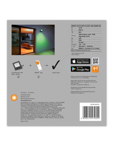 Proiector Led pentru exterior Ledvance SMART+ MULTICOLOR, 10W