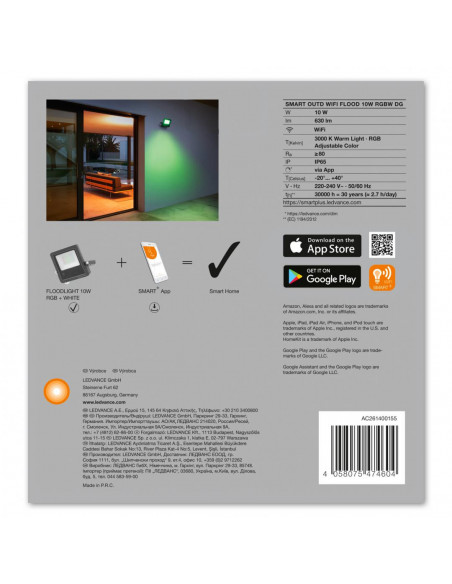 Proiector Led pentru exterior Ledvance SMART+ MULTICOLOR, 10W