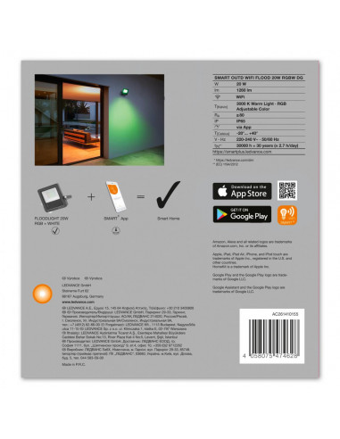 Proiector LED Ledvance, SMART+ MULTICOLOR, cu technologie Wifi
